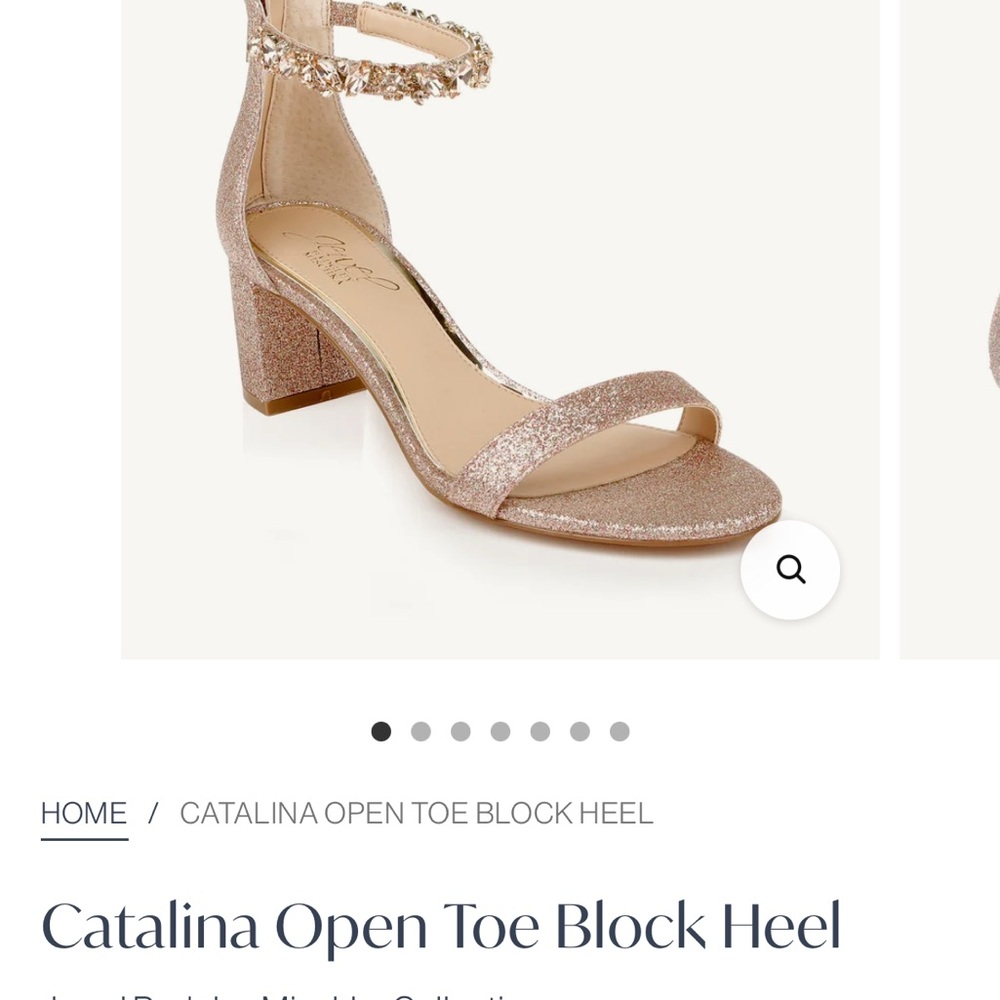 Catalina Open Toe Block Heel Sandal in Rose Gold
